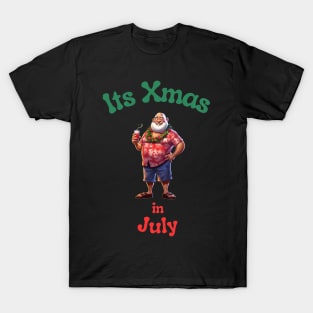 Santa Claus Christmas in July T-Shirt